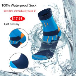 Sports Socks 100 Waterproof Breathable Bamboo rayon For Hiking Hunting Skiing Fishing Seamless Outdoor Unisex drop 230704