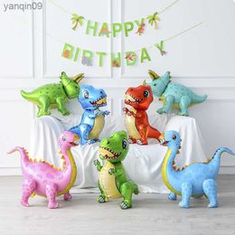 Große 4D-Walking-Dinosaurier-Luftballons, Jurassic-Dinosaurier-Partyzubehör, Kindergeburtstage, Dekorationen, Dschungel-Drachenfolie, Globos-Spielzeug, L230626