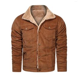 Men's Jackets Trench Coat Men Long Gothic Casual Winter Corduroy H Warm Jacket Double Duty Big Mens Light