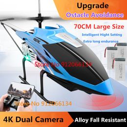 Intelligent Uav 70CM 4K Dual Camera Obstacle Avoidance Helicopter 2 4G APP Control LED Lights Alloy Attitude Hold 200M Remote 230704