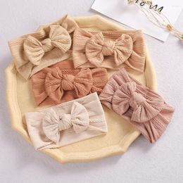 Hair Accessories 1pcs Nylon Bow Headwrap One Size Fits All Headbands Wide Baby Knot Headwear