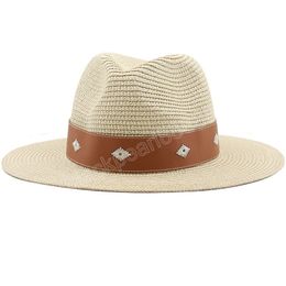 Summer Sun Hats for Women Man Hollow Out Beach Straw Hat Men UV Protection Cap Chapeau Femme Women's Fedora Hat