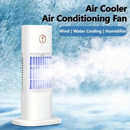 1pc Portable Tower Fan With Humidifier Spray Air Conditioning Fan, Air Cooler Fan Small Desk Fan, Water Cooling Fan, Adjustable 3 Speed, Personal Table Fan