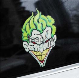 Car Stickers Reflective The Joker So Serious HaHa Stickers Funny Vinyl Car Decals For Cars Trucks Vans Laptops x0705