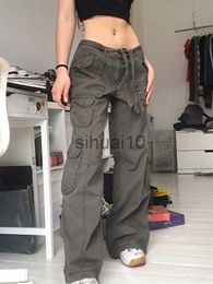 Women's Pants Capris Straight Leg Jeans Woman High Waist Baggy Jeans Y2K Clothes Streetwear Bottoms Cargo Brown Black Pants Jeans Wide Sweatpants J230705