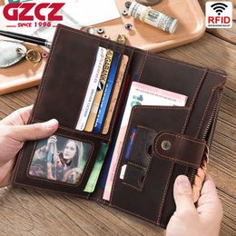 Fashion Genuine Leather Multi-Function Card Case Business Card Holder Men Women Credit Passport Black Bag ID Passport Wallet Bag