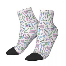 Men's Socks Khaki Background Orthodontic Pastel Tooth Teeth Dental Braces Stomatology Department Ankle Male Mens Women Stockings