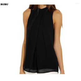 Women's Blouses Women Chiffon Sleeveless Fashion Blouse Tops Plus Causal Chic Elegant Lady Shirts Summer Blusas Femininas