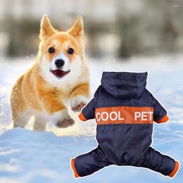 Dog Apparel Stylish Pet Romper Anti-fall Jumpsuit Color Matching Windproof Four Leggings Puppy Clothe