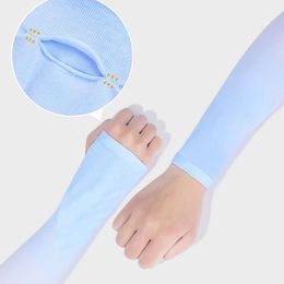 UV Solar Arm Sleeves Gradient Ramp Color Ice Silk Arm Cover Anti-Sunburn Long Sleeves Men Women Outdoor Cycling Driving
