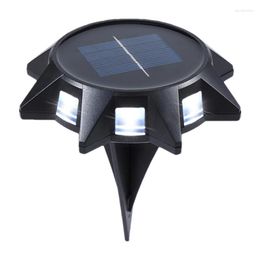 Solar Ground Lights Octagonal Plug In LED Landscape Lighting For Patio Lawn