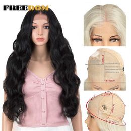 13x6 Synthetic Lace Front Wigs Blue Blonde 30 Inch Long Wavy Lace Wig Cosplay Lace Front Wigs For Black Women 230524