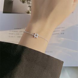 Charm Bracelets Simple Style Fashion Crystal Star Bracelet For Women Rhinestone Bangle Wedding Bridal Jewellery Accessories Gifts Sl165