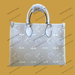 23SS Women Luxurys Designer Totes Bags Ontehgo upscale Leather Handbag Shouder Crossbody Ladies Handbags Flowers Embroidery Purse Pouch 34cm