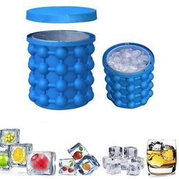 Coolers Silicone Ice Cube Maker Portable Bucket Wine Ice Cooler Beer Cabinet Space Saving Kitchen Tools Drinking Whiskey Freeze