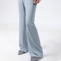 Women's Pants Acetate Casual Mopping High Waist Air Straight Ice Silk Wide Leg Spring Long