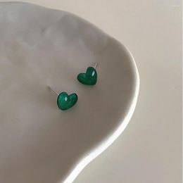 Stud Earrings Wedding Party Fashion Jewellery Simple Trendy Earring Love Gift Candy Colour Heart Earing