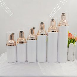 60/70/100ml Foaming Bottle Froth Pump Soap Mousses Liquid Dispenser Foam Bottles With Rose Gold Cap F3321 Aaeis