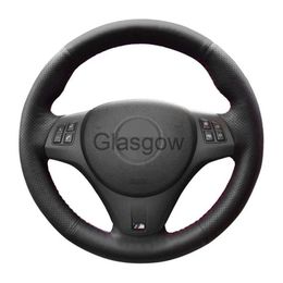 Steering Wheel Covers Black Artificial Leather DIY Car Steering Wheel Cover For BMW M Sport M3 E90 E91 E92 E93 E87 E81 E82 E88 3 Series 20052017 x0705