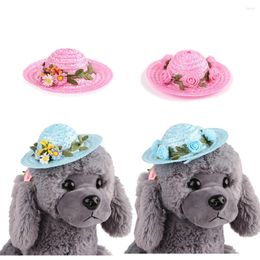 Dog Apparel Pet Hat Cat Cool Straw Sun Hats Puppy Supplies Dogs Cats Caps Country Style Hawaii Accessories