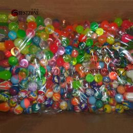 Balloon 30Pcs 27MM Novelty Squeeze Bouncy Balls Hand Wrist Exercise Stress Rubber Kids Spring Bouncing Pinball Toy For Outdoor Sports 230704