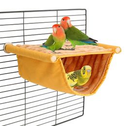 Curtains Winter Warm Bird Nest Bed Hanging Hammock Snle Hut Parrot House Tent Toy Bird Cage Perch for Parakeet Budgies