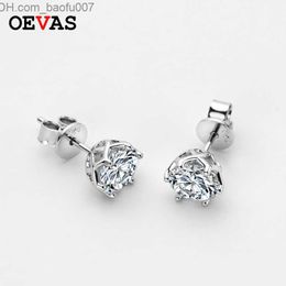 Charm OEVAS Real 0.5-1 Carat D Moissanite Women's Earrings High Quality 100% 925 Sterling Silver Sparkling Wedding Jewellery Z230706