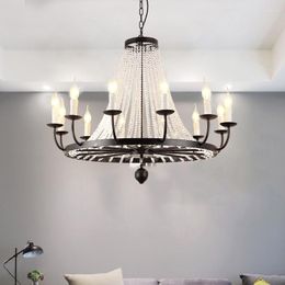 Chandeliers Modern Style Crystal LED For Home Living Dining Room Lighting Luxury American Ceiling Pendant Lamp El Lobby