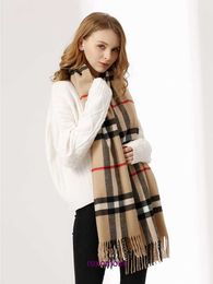 Designer Luxury Bur Home scarves for sale Wool Plaid Scarf Women's British Classic Versatile 2023 New Autumn Long Shawl Dual Purpose Women