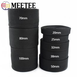 Carrier 10meters Thick Black Polyester Webbing Tape 210cm Backpack Strap Bag Ribbon Dog Collar Safety Belt Sewing Material Accessories