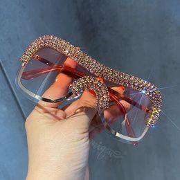 Sunglasses Frames Luxury Oversized Y2k Women Metal Rimless Vintage Silver Sun Glasses Big Feamle Shades 230704