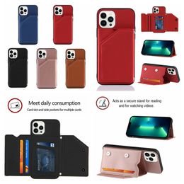 Skin Feel With Pack Wallet Leather Cases For Iphone 15 Pro Max Plus Samsung A14 4G A24 A04 A04E A34 A54 5G Redmi 10C 12C 11A A1 ID Card Slot Holder Flip Cover Business Pouch