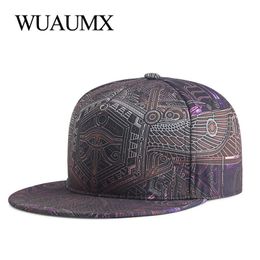 Ball Caps Wuaumx Fashion Summer Men's Baseball cap Women's Hip Hop Hat Skateboarding Flat Top Hat Bone Button Hat Casquette homme 230704