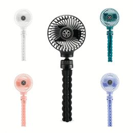 Battery Operated Stroller Fan Flexible Tripod Clip On Fan With 4 Speeds And Rotatable Handheld Personal Fan For Car Seat Crib Bike Treadmill