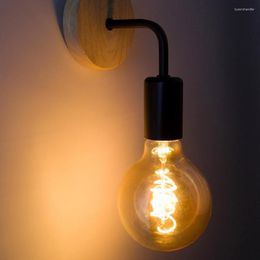 Wall Lamps Vintage Lamp Bedside Retro Sconce Lights Fixture 110V 220V E27 Indoor Decor Industrial Wood Bedroom Light