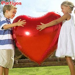 Heart Balloon 75cm Red Heart Shape Air Party Balloons Valentines Day Wedding Love Decorations Marriage Supplies Foil Balloons L230626