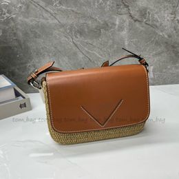 Women Messenger Bag Straw Shoulder Crossbody Purse High Quality Handbag Purse Fashion Clutch Flap Bags