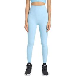 LU-352 Nude Sports Gym Leggings Running Fitness Cropped Yoga Pants Women's High Waist Hip Lifting Slim Tights