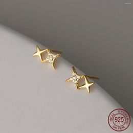 Stud Earrings La Monada Womens Silver 925 Small For Women Mini Star Zircon Girls Ladies