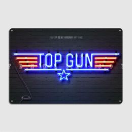 Films Top Gun Poster Metal Plaque Club Bar Cave Decoration Plaques Tin Sign Posters