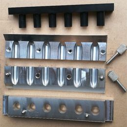 1 Set 121mm Aluminium Lipstick Mould 6 Cavities Holes for DIY Lip Mold Filling Mould Waterdrop Shape Good Quality F20172651 Srvqm