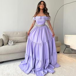 Party Dresses Thinyfull Sexy A-Line Prom Evening Formal Saudi Arabia Off The Shoulder Beading Cocktail Gown Plus Size