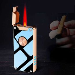 Combination of gas and electricity induction lighter Prosperous creative ignition windproof inflatable smoking R2HG No Gas