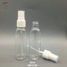 50pcs 2oz 60ml Empty PET Clear Plastic Spray Bottle Mist Refillable Bottle Perfume Spray Bottle with 20/410 Spray Pump