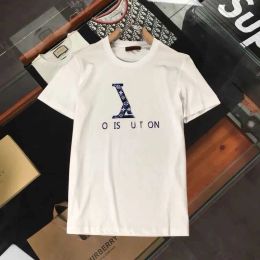 Erkek T-Shirt 2023 Yaz Erkek Tişört Sıradan Adam Kadın Tees Mektupları ile Kısa Kollu Baskı Üstü