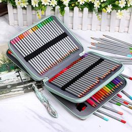 Slots Coloured Pencil Case With Compartments Holder For Watercolour Pencils(Rose)