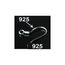 Clasps Hooks 925 Sterling Sier Earring Findings Fishwire Jewellery Diy Ear Wire Hook Fit Earrings For Making Bk Lots Drop Delivery C Dhafg