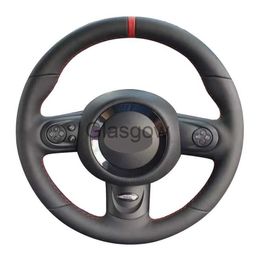 Steering Wheel Covers Black Artificial Leather Car Steering Wheel Cover For Mini HatchbackMini R56R57) Clubman Clubvan Coupe 3Spoke Car Accessories x0705