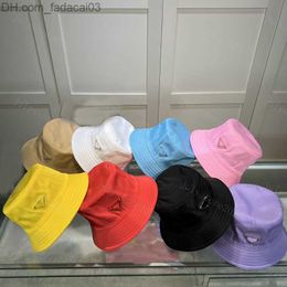 Wide Brim Hats Nylon Bucket Hat Designers Cap and Hats for Mens Women Luxury Casquette Beach Caps P Accessories Pink Orange Z230706