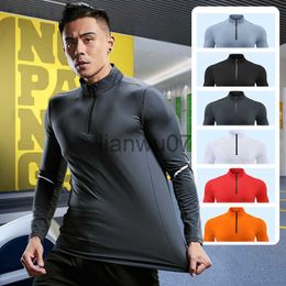 Men's T-Shirts Mens Compression Tshirt Gym Fitness Sweatshirt Running Exercise Sports Tops Turtleneck Knitwear Long Sleeves Clothing Plus Size J230705
